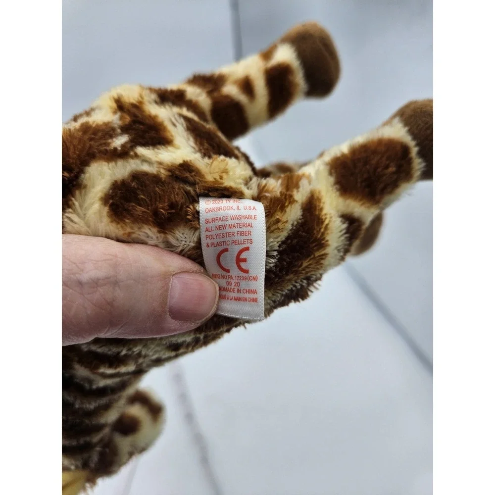 Ty‎ Beanie Baby Giraffe Gavin Plush Stuffed Animal TySilk 8